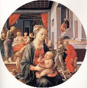 The Madonna and Child with the Birth of the Virgin and the Meeting of Joachim and Anna